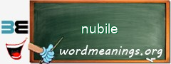 WordMeaning blackboard for nubile